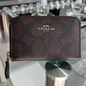 ZIP AROUND COIN CASE IN SIGNATURE CANVAS (COACH 78005)
